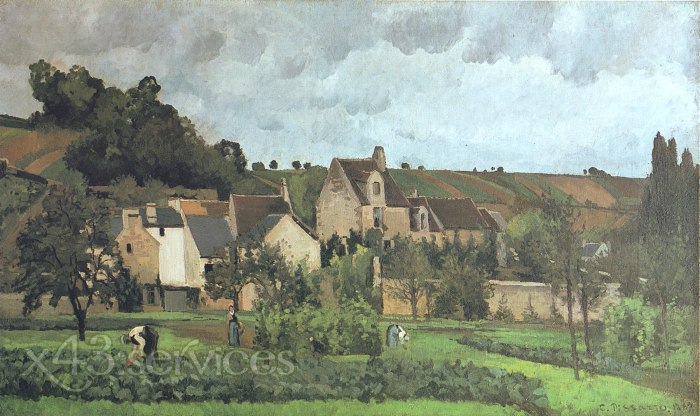 Camille Pissarro - Ansicht der Hermitage bei Pontoise - View of the Hermitage at Pontoise